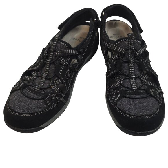 Earth Origins Womens Sid Black Sandals Slip-on Walking Shoes Size 8M - Picture 1 of 9